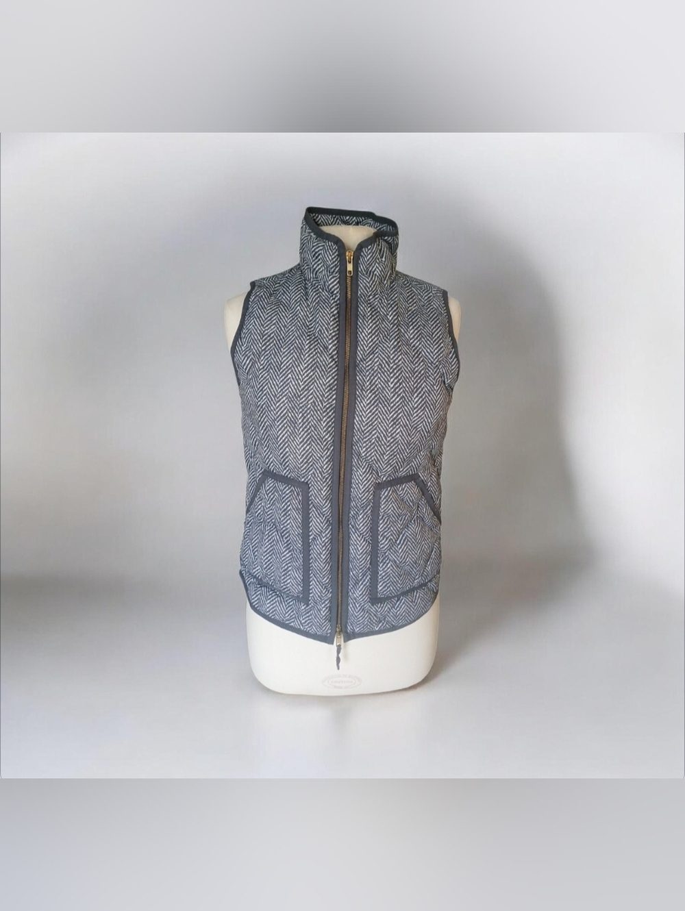 J.Crew Women's Herringbone Quilted Puffer Vest